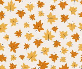 Maple leaves cartoon pattern vector