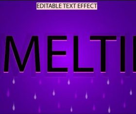 Melting emboss editable text effect vector