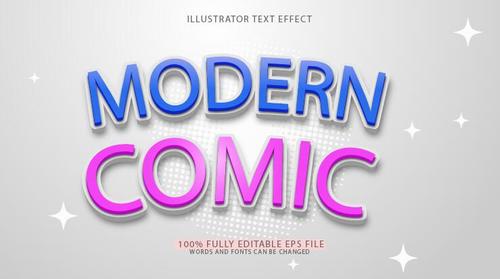 Modern comic text effect vector