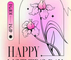Mothers day flyer vector
