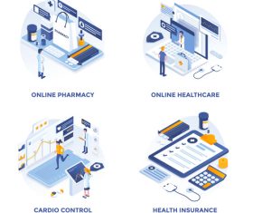 Online pharmacy concepts illustration vector