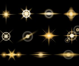 Optical camera flash effect vector