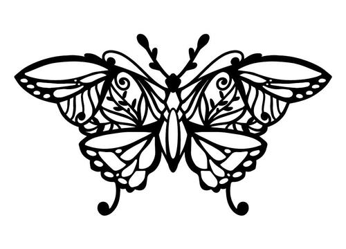 Papercut butterfly vector