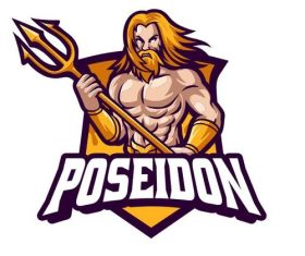 Poseidon cartoon vector