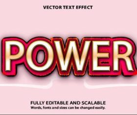 Power text effect vector