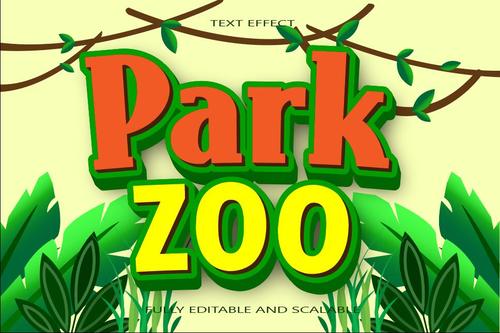 Prak zoo emboss editable text effect vector