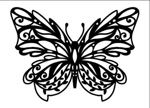 Pretty butterfly papercut vector