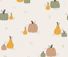 Pumpkin cartoon pattern vector