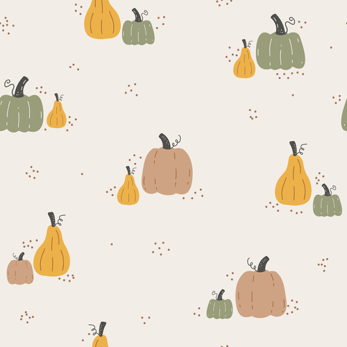 Pumpkin cartoon pattern vector