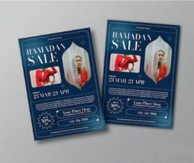 Ramadan fashion sale flyer vector