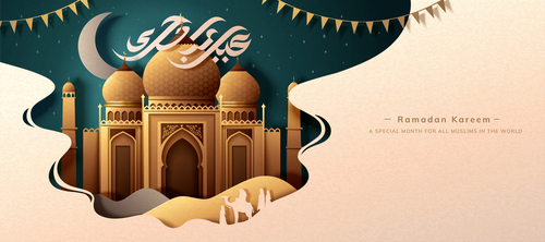 Ramadan kareem poster vector