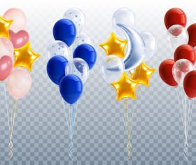 Realistic party balloons vector