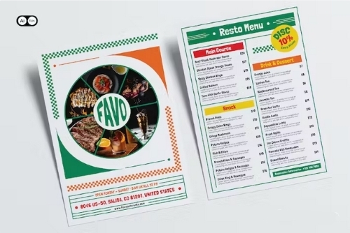 Retro food menu vector