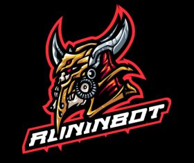Ronin bot logo vector
