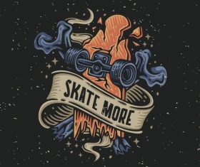 Skate more vector