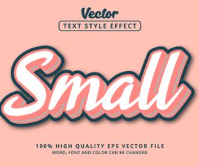 Small 3d editable text style vector
