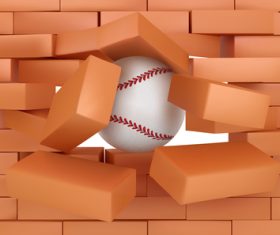 Softball vector that penetrates the wall