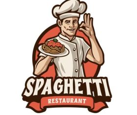 Spaghetti chef vector
