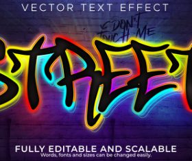 Spray font editable text vector