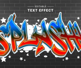 Spray street text style vector