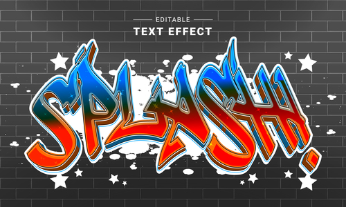 Spray street text style vector