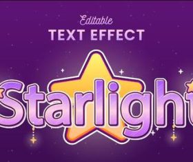 Starlight text effect vector