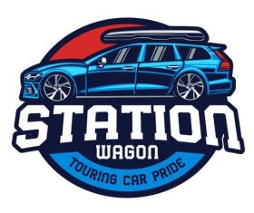 Station wagon car vector