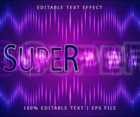 Super emboss editable text effect vector