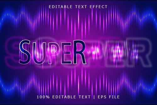 Super emboss editable text effect vector