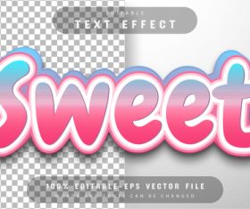 Sweet editable text style vector