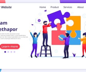 Team methapor illustration vector