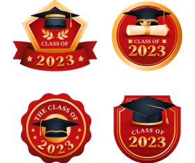 The class of 2023 graduation label vector
