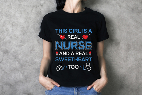 This girl is a real t-shirt text vector