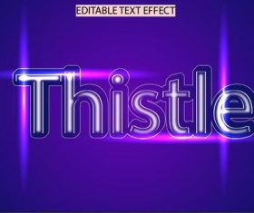 Thistle emboss editable text effect vector