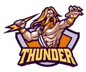 Thunder cartoon vector