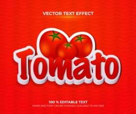 Tomato effect text editable vector