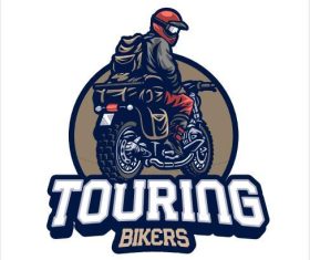 Touring bikers vector