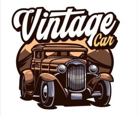 Vintage classic car vector