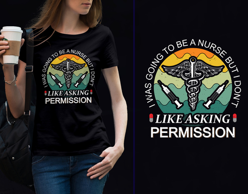 Vintage custom nurse t-shirt text vector