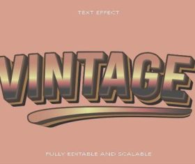 Vintage emboss editable text effect vector