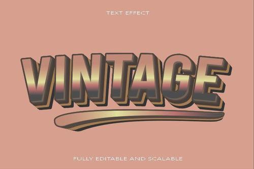 Vintage emboss editable text effect vector