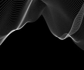 White curved abstract background vector