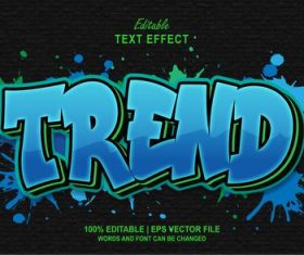 3d trend editable text style vector