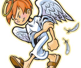 Angry angel vector