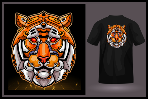 Animal avatar T shirt design vector