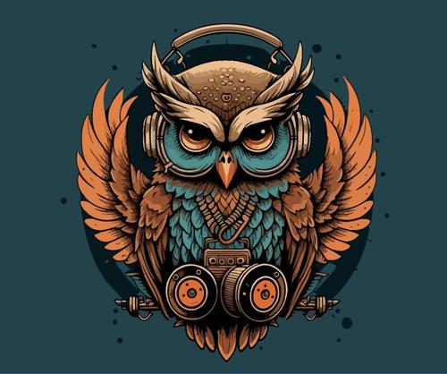 Animal owl icon vector