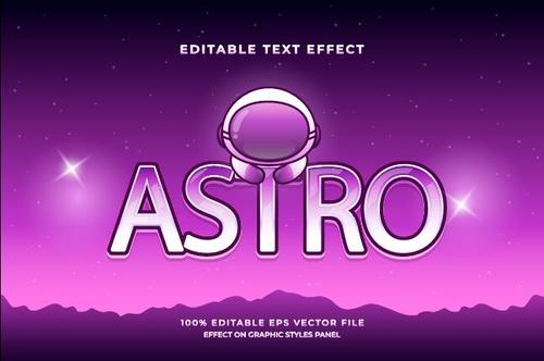 Astro text effect vector