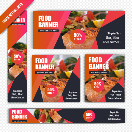 Banner food flier vector