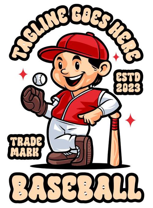 Baseball player cartoon vector