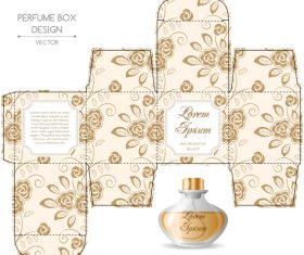 Beige perfume box vector